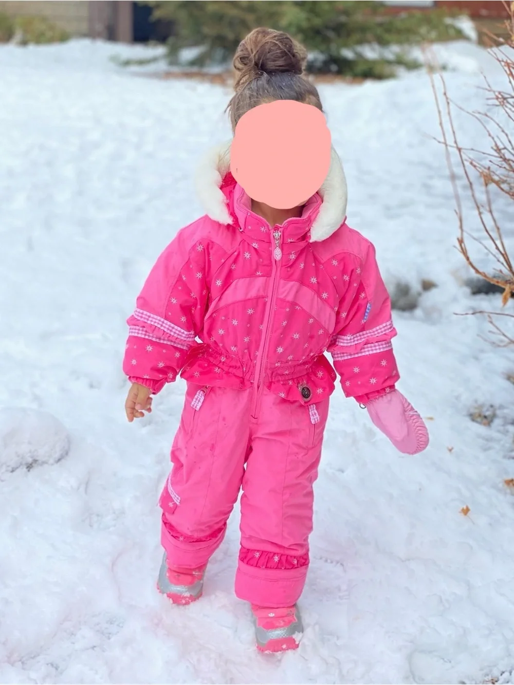 Obermeyer Pink One-Piece snowsuit